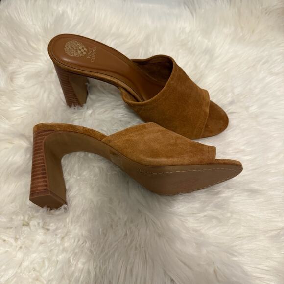 Vince Camuto Brown Suede Mules - Picture 3 of 8